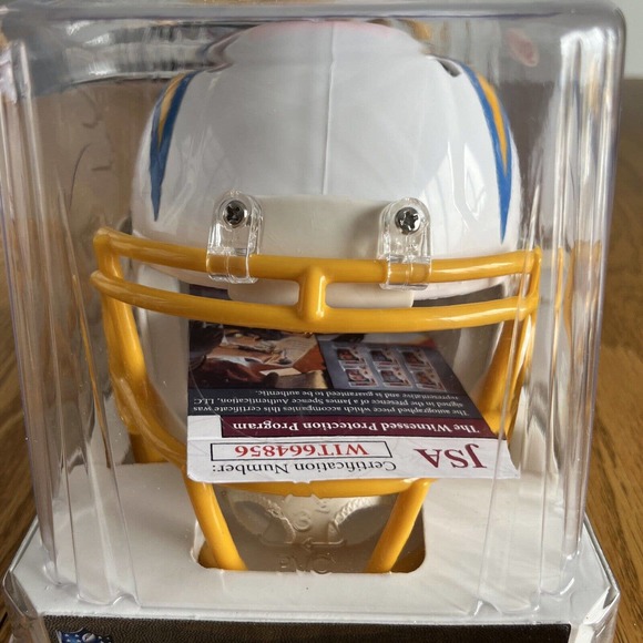 nfl autographed mini helmets speed chargers Asante Samuels Jr jsa certified - Picture 5 of 7
